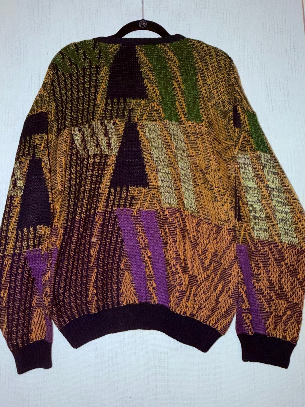 Vtg 80s Italian Abstract Oversized Grandpa Core Art Teacher Chic Sweater NWT - Picture 3 of 10